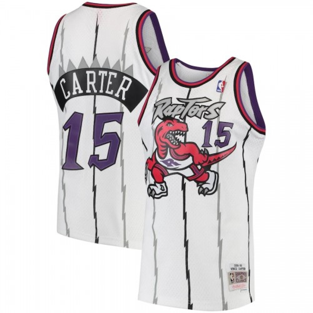 Men's Toronto Raptors Vince Carter #15 White 1998-99 Hardwood Classics Swingman Jersey-Pro Kit Vault | Brand New 26/27 Sports Jerseys